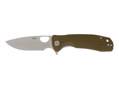 Picture of Honey Badger HB1002 FLIPPER DROP POINT LARGE Tan