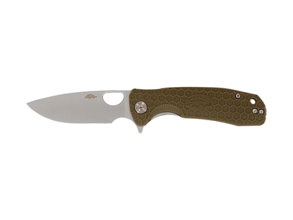 Picture of Honey Badger HB1012 FLIPPER DROP POINT MEDIUM Tan