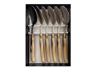 Immagine di G.David SET 6 PZ TABLE SPOON F/HORN HANDLE