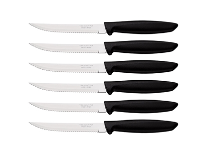 Immagine di Tramontina PLENUS SET 6 PZ CARNE DENTATO (Meat Knife serr) CM.12 23498/054 Black