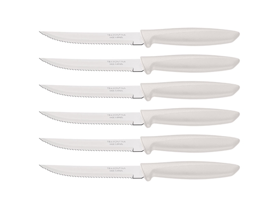 Immagine di Tramontina PLENUS SET 6 PZ CARNE DENTATO (Meat Knife serr) CM.12 23498/354 White