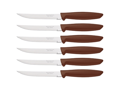 Immagine di Tramontina PLENUS SET 6 PZ CARNE DENTATO (Meat Knife serr) CM.12 23498/454 Brown