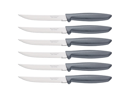 Immagine di Tramontina PLENUS SET 6 PZ CARNE DENTATO (Meat Knife serr) CM.12 23498/654 Grey