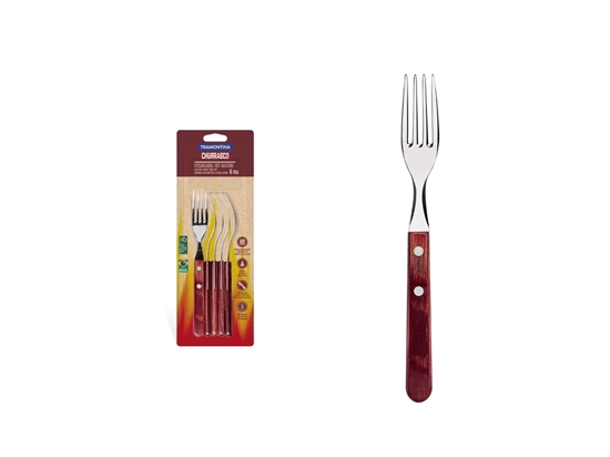 Immagine di Tramontina POLYWOOD FSC SET FORCHETTE JUMBO 6 PZ 29899/160 Red