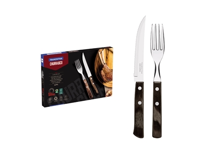 Immagine di Tramontina POLYWOOD FSC SET POSATE CARNE/BBQ 12 PZ 29899/199 Brown