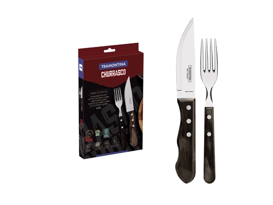 Immagine di Tramontina POLYWOOD FSC SET POSATE CARNE/BBQ 4 PZ 29899/163 Brown