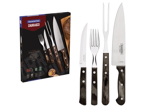 Immagine di Tramontina POLYWOOD FSC SET UTENSILI E POSATE CARNE/BBQ 14 PZ 29899/211