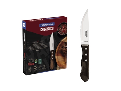 Immagine di Tramontina POLYWOOD FSC SET CARNE JUMBO 6 PZ 29899/165 Brown