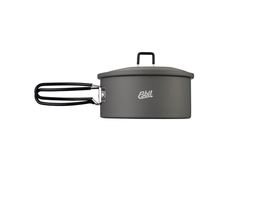 Immagine di Esbit CAMPING POT W/LID HANGER 1100ml Hard anodized aluminium (PT1100HA)
