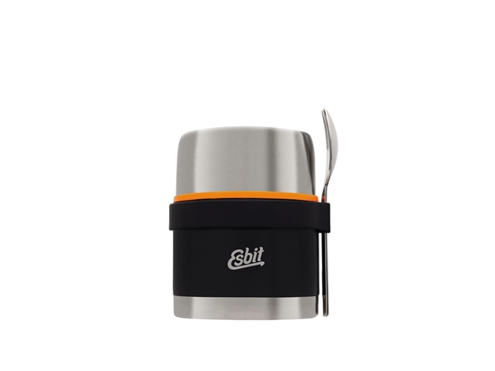 Immagine di Esbit CLASSIC FOOD JUG W/CUTLERY SET 500ml Black/SS (FJ500ML-BK-2SL-S)