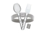 Picture of Esbit FOOD JUG CUTLERY SET "S" Stone Grey (STC-2SL-SG-S)