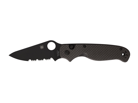 Immagine di Spyderco BUTTONUP CARBON FIBER COMBO BLACK BLADE C275CFPSBK